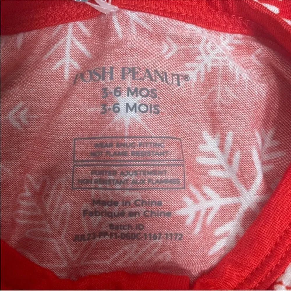 Posh Peanut NWT Zima Snowflake Fitted Convertible Footie Pajamas 3-6 Months